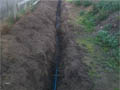 Installation of mains water and electric ducting