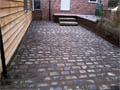 Cobbled courtyard installed