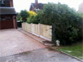 Fencing installed concrete post and panel