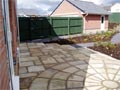 Patio area and fencing
